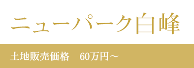 ニューパーク白峰土地販売価格　60万円～